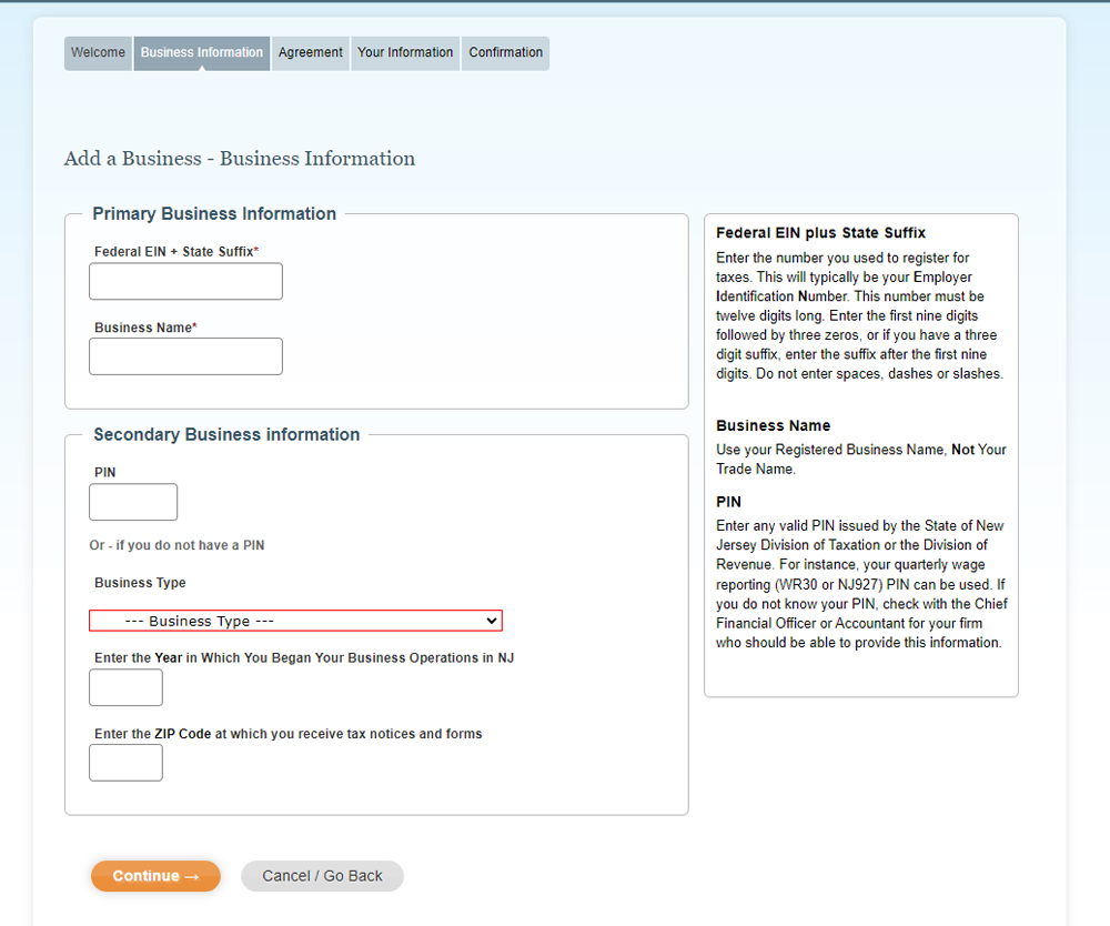 PBS Business Information screenshot